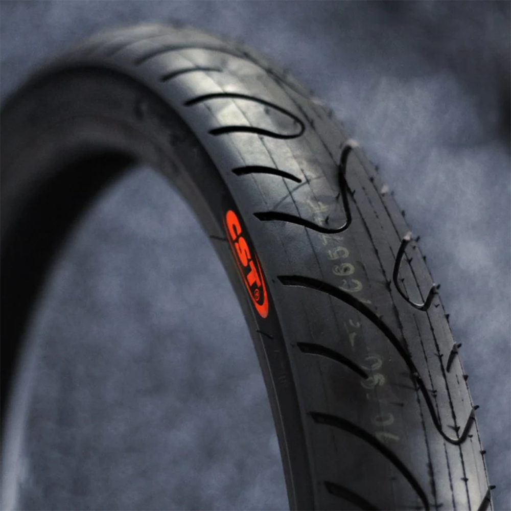 CST brand road tire for Sur Ron, designed for supermoto conversions, offering durability and street-ready performance